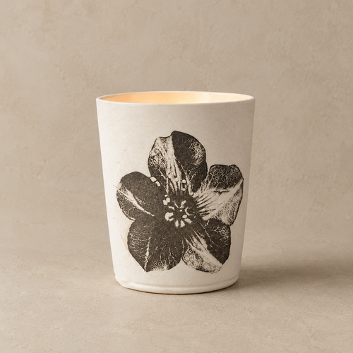 French artisan porcelain Blossfeldt photophore for timeless interiors